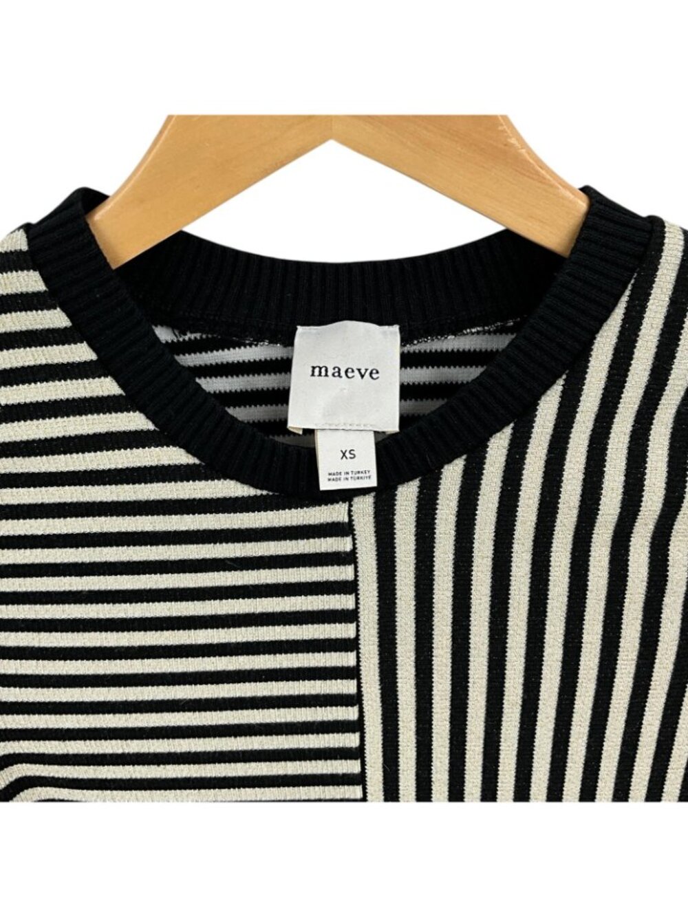 Maeve Long Sleeve Linen Twofer Sweater Vest Top Womens XS Anthropologie White - Picture 5 of 14